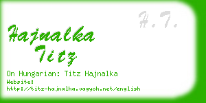 hajnalka titz business card